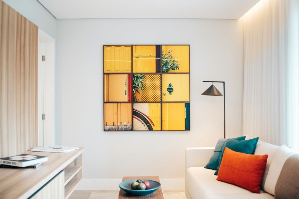 room with wall art