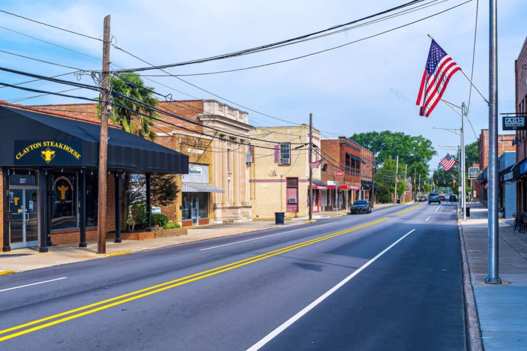 Beautiful day in downtown Clayton, North Carolina